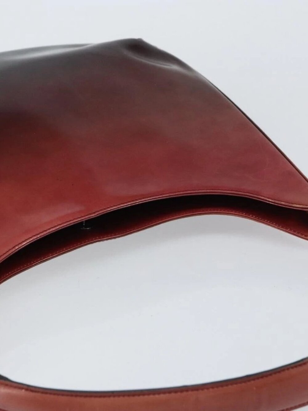 Salvatore Ferragamo Gancini Shoulder Bag Patent leather Red Silver Auth 160692 - Picture 6 of 14